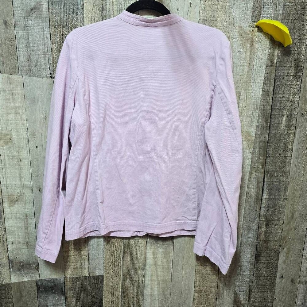 Eileen Fisher Lilac Snap Button Denim Jacket - Picture 2 of 4